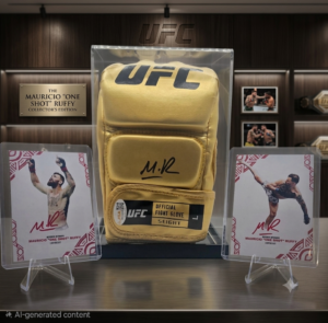 MAURICIO RUFFY SIGNED UFC Fight Gold Glove autograph JSA auto