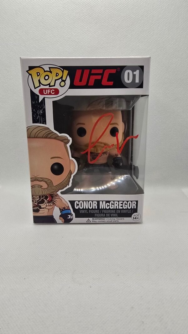 20260706_125906 THE NOTORIOUS CONOR MCGREGOR SIGNED AUTOGRAPH UFC FUNKO POP 01 BAS BECKETT