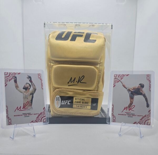 MAURICIO RUFFY SIGNED UFC Fight Gold Glove autograph JSA auto
