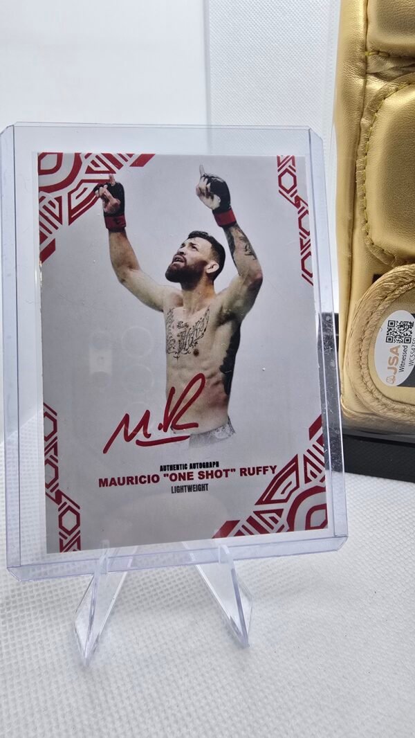 MAURICIO RUFFY SIGNED UFC Fight Gold Glove autograph JSA auto
