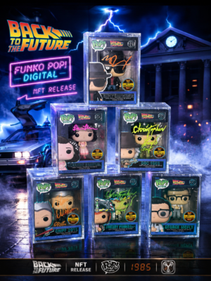 "Rare" Back to the Future, Digital Funko Pop "NFT Series" complete set